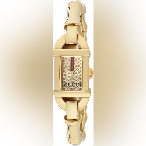 GUCCI Yellow Gold Bamboo Bangle Watch - Picture 16 of 16